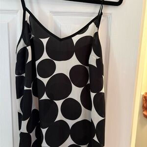 Express Black and White Polka Dot Top